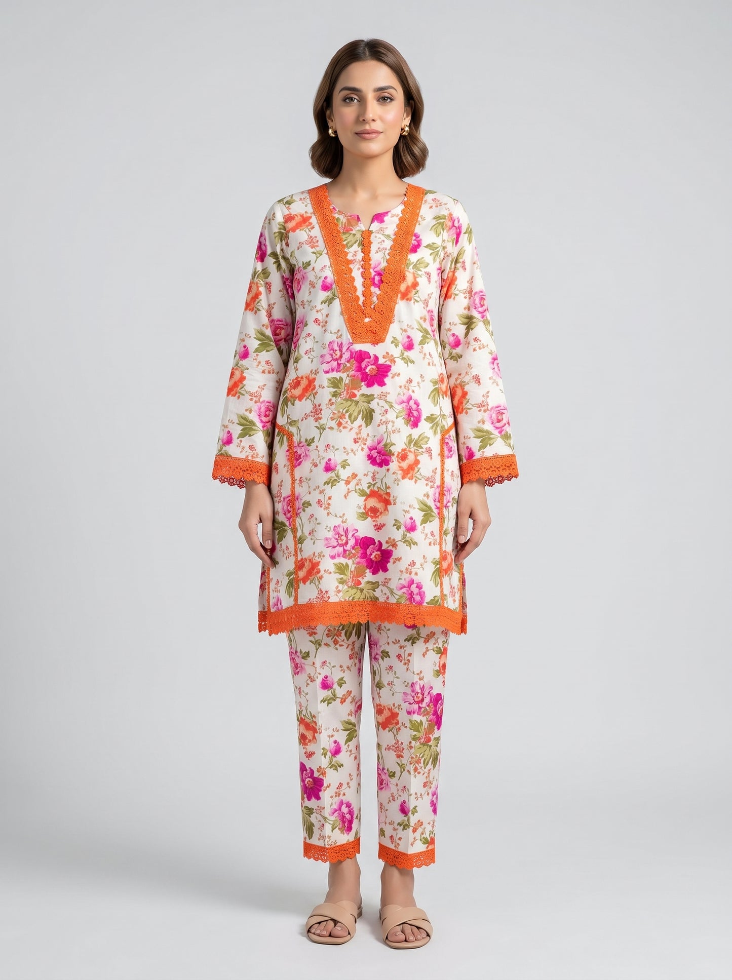 Summer Collection – Floral Printed 2-Piece Lawn Suit (Copy)