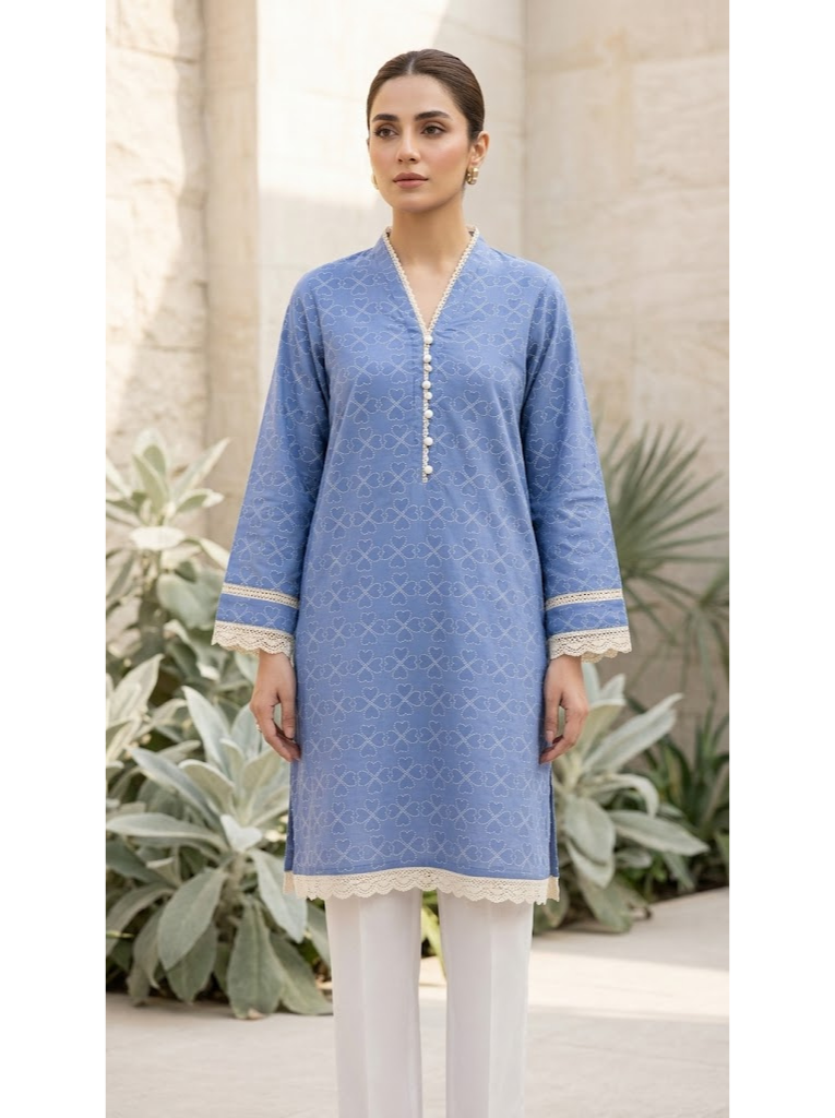 Classic Lace-Detailed Kurti – 3 Styles ✨