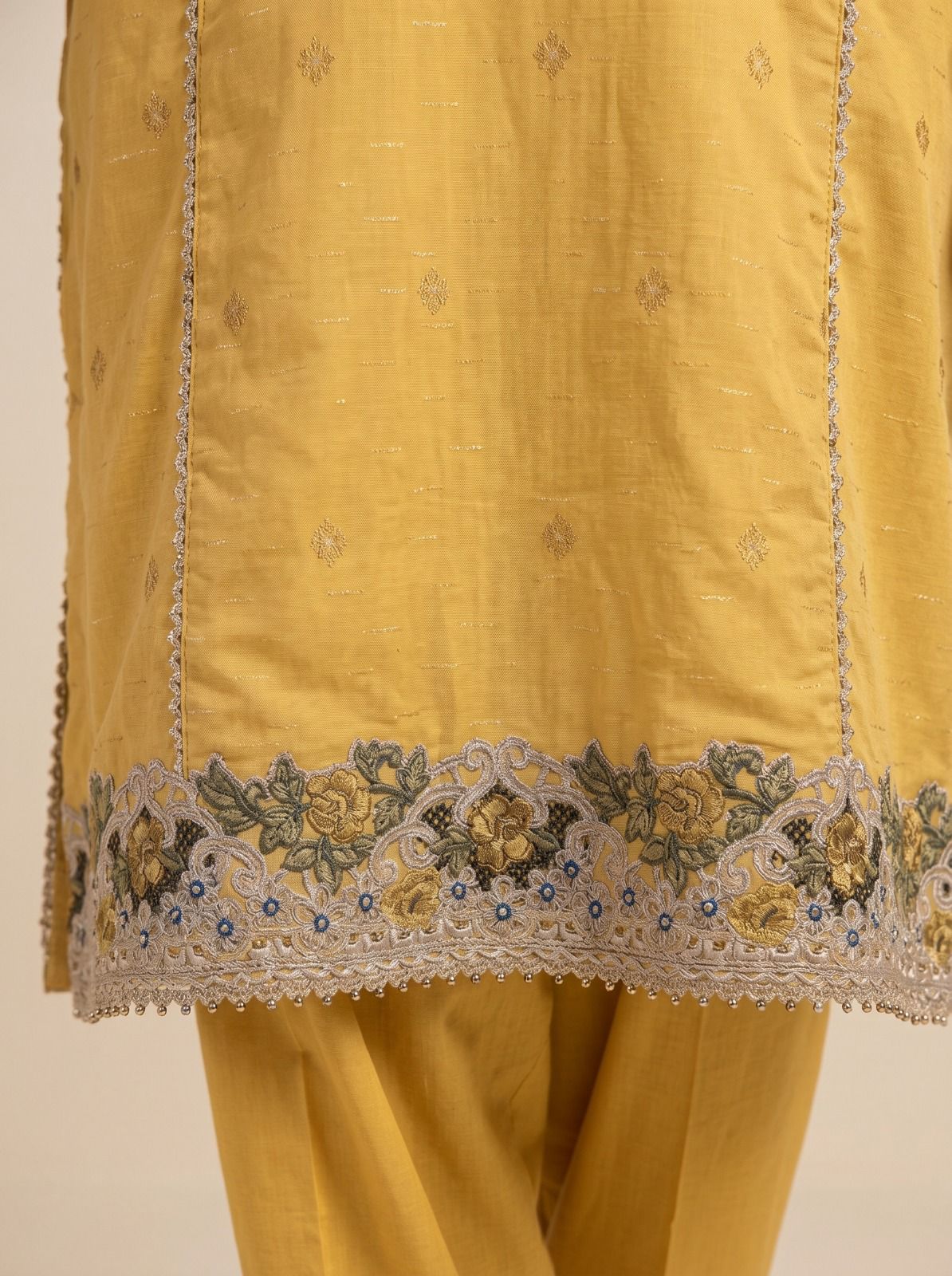 Mustard Yellow Embroidered 2&3-Piece Suit 💛